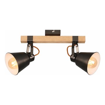 Reflektor RETRO 2xE27/40W/230V rjav