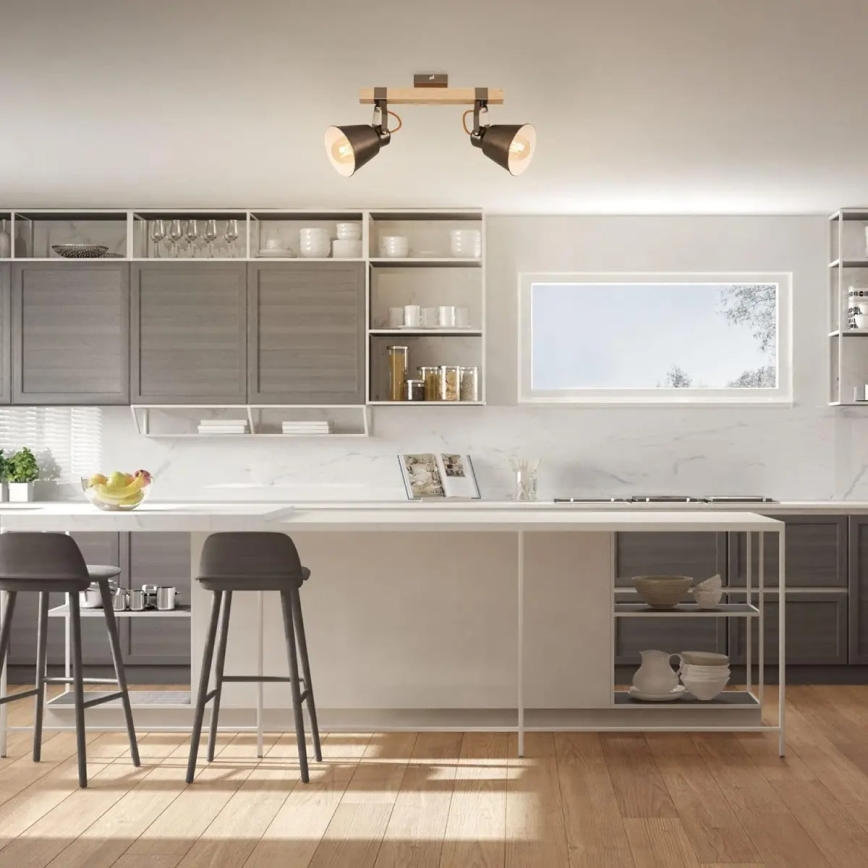 Reflektor RETRO 2xE27/40W/230V rjav