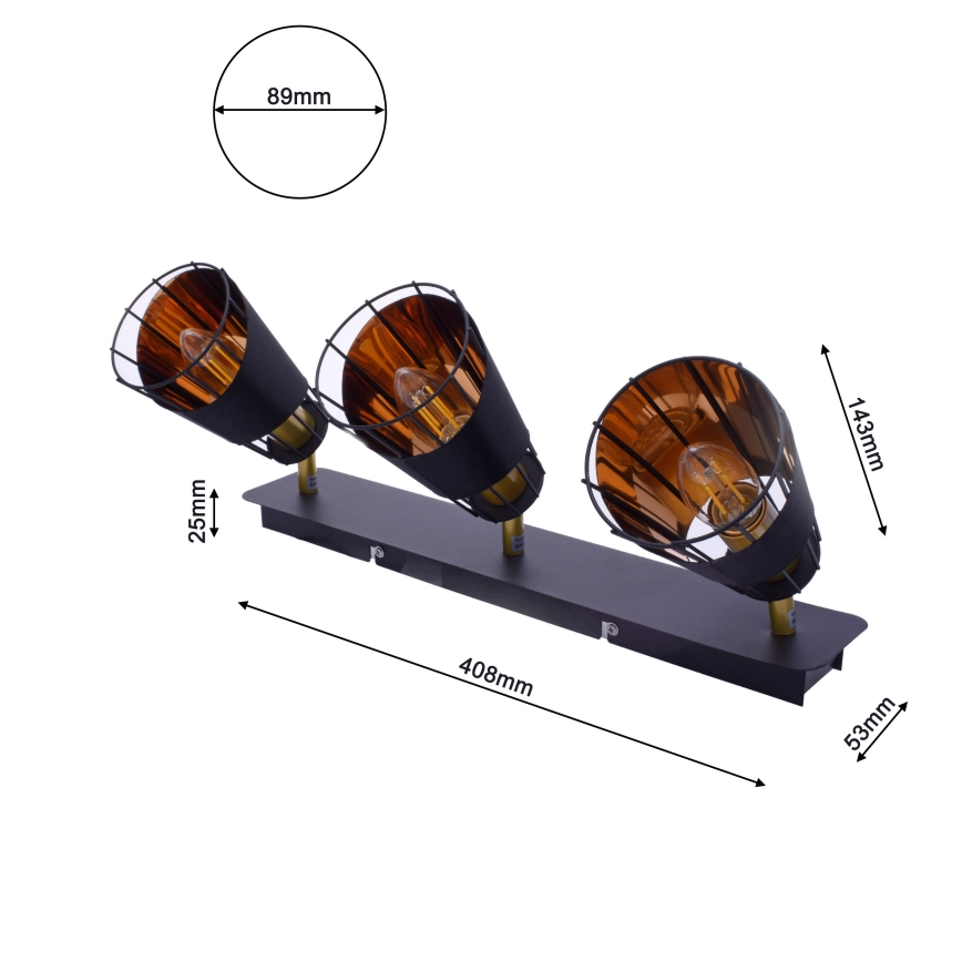 Reflektor RICK 3xE14/40W/230V