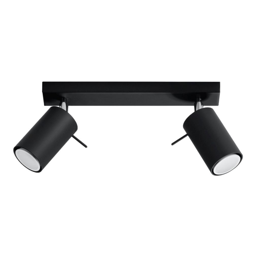 Reflektor RING 2 2xGU10/10W/230V črna
