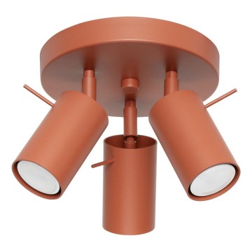 Reflektor RING 3xGU10/10W/230V rdeča