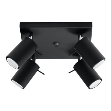 Reflektor RING 4 4xGU10/10W/230V črna