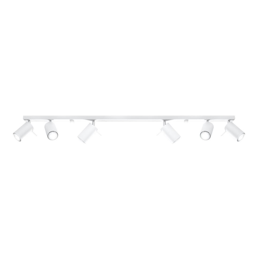 Reflektor RING 6L 6xGU10/10W/230V bela