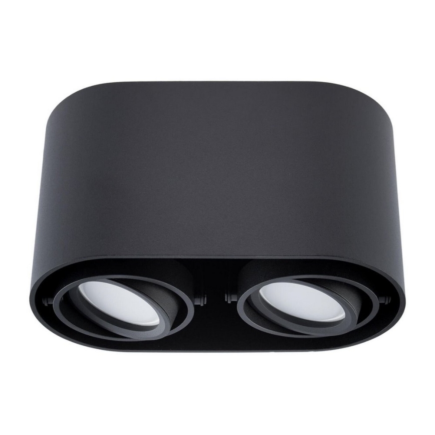 Reflektor SIROK 2xGU10/30W/230V črna