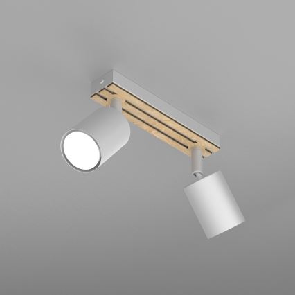 Reflektor TERRA 2xGU10/8W/230V bela/hrast