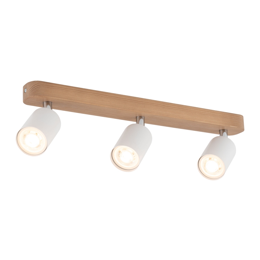 Reflektor TOP WOOD 3xGU10/10W/230V bela/les