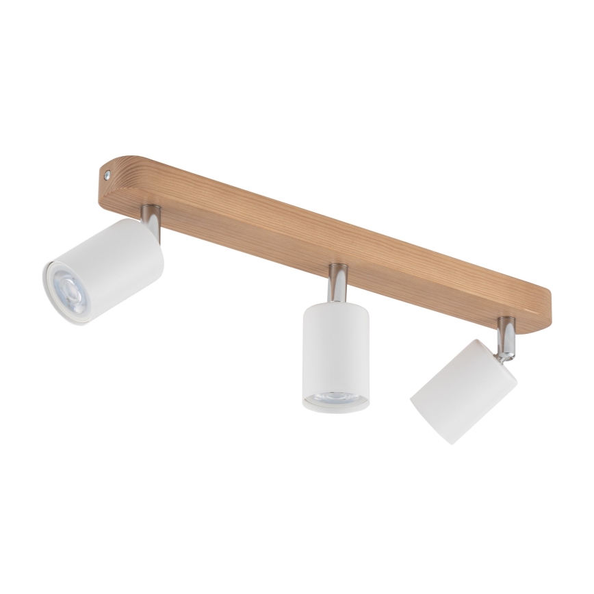 Reflektor TOP WOOD 3xGU10/10W/230V bela/les
