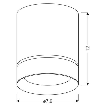 Reflektor TUBA 1xGU10/15W/230V bela