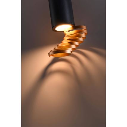 Reflektor TUBA 1xGU10/15W/230V črn/baker