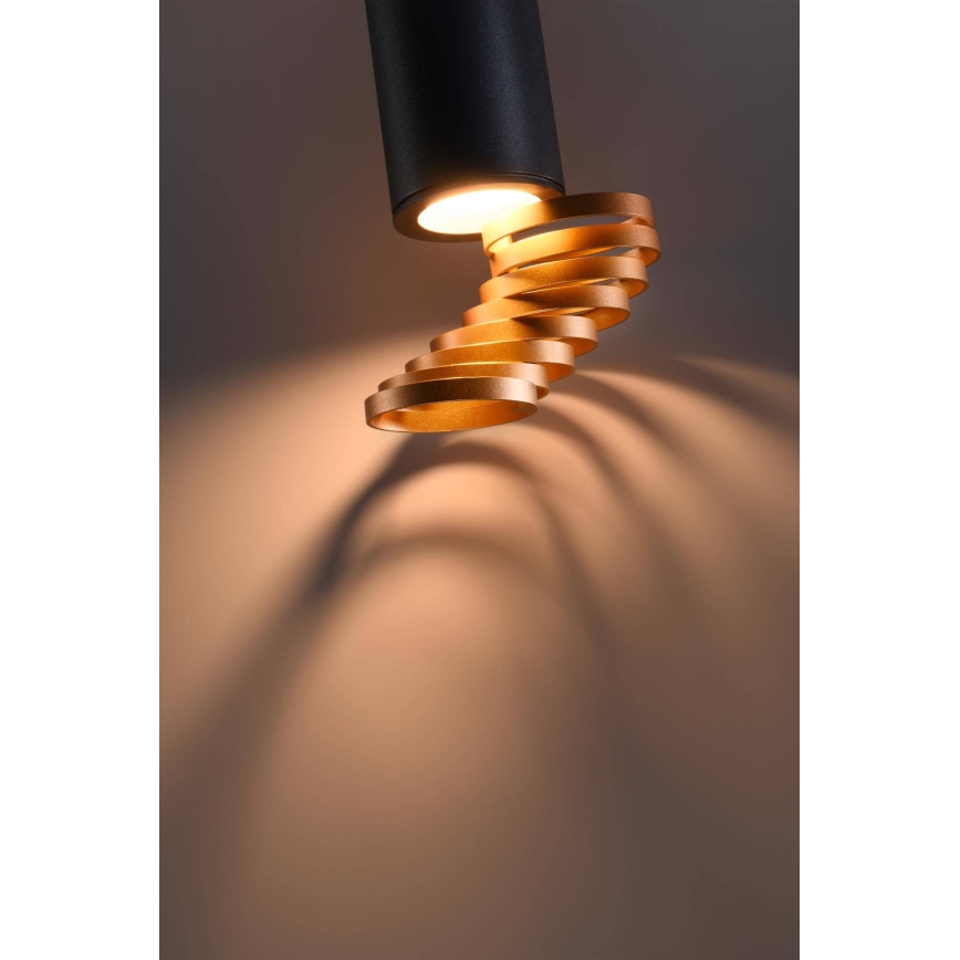 Reflektor TUBA 1xGU10/15W/230V črn/baker