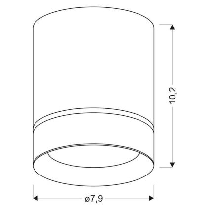 Reflektor TUBA 1xGU10/15W/230V črna