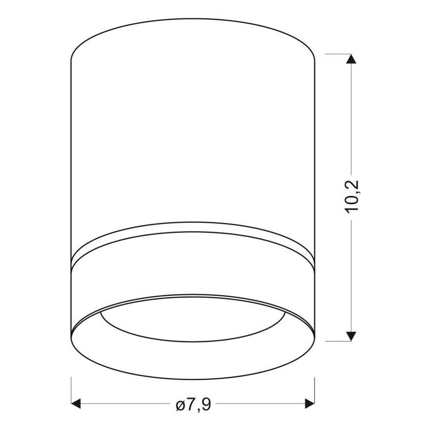 Reflektor TUBA 1xGU10/15W/230V črna