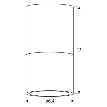 Reflektor TUBA 1xGU10/15W/230V siv/bel