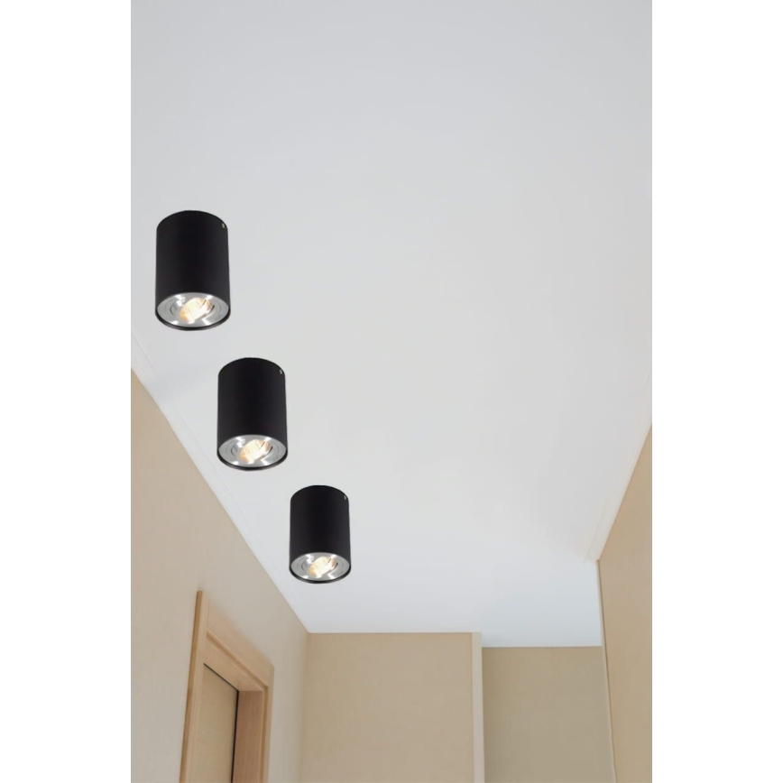 Reflektor TUBA 1xGU10/50W/230V črna