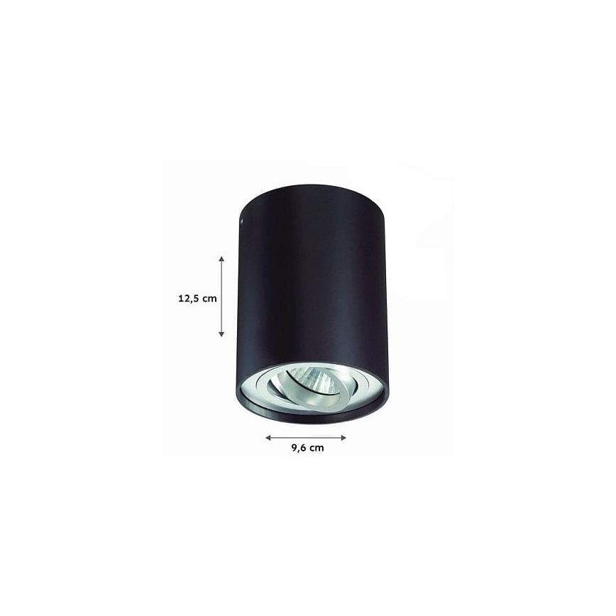 Reflektor TUBA 1xGU10/50W/230V črna
