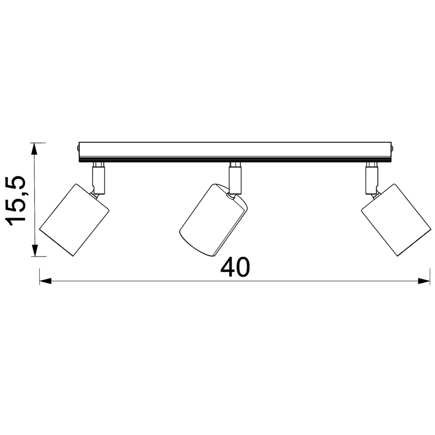 Reflektor TULON 3xGU10/8W/230V bela/hrast