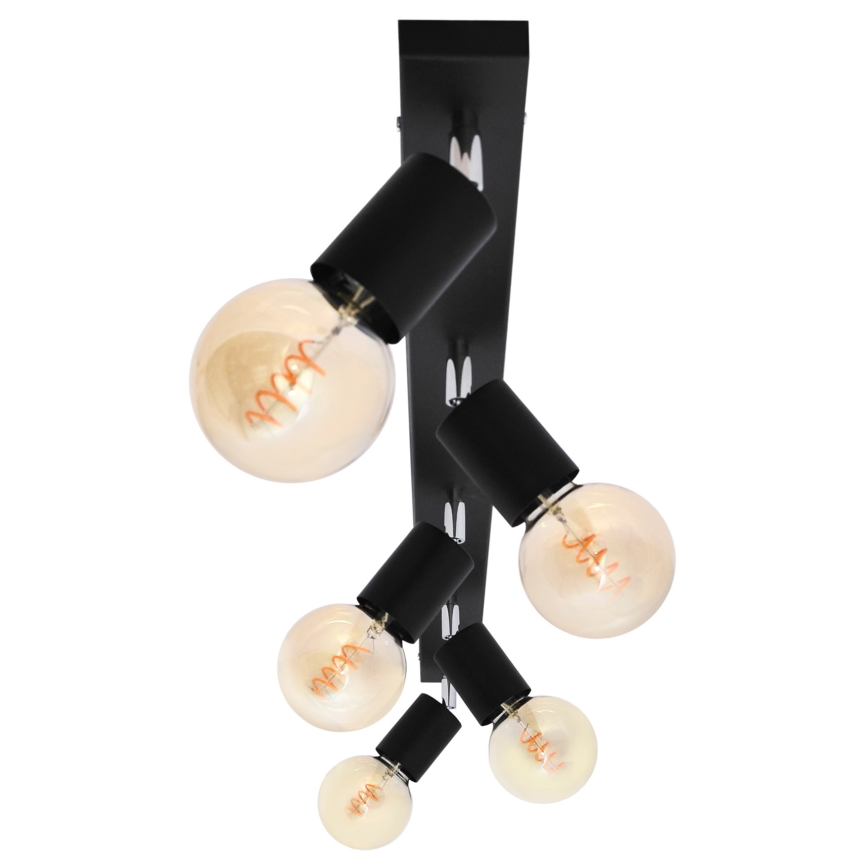 Reflektor TUNE 5xE27/20W/230V črn