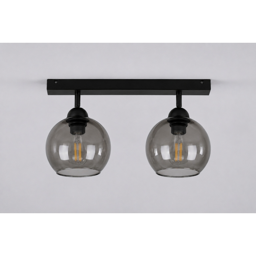 Reflektor UNO 2xE27/60W/230V črn
