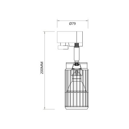 Reflektor VERTICAL za tračni sistem 1xGU10/8W/230V bela