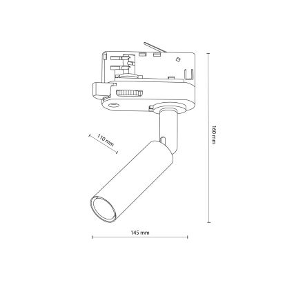 Reflektor za tračni sistem 3-fazni LAGOS 1xG9/8W/230V bela