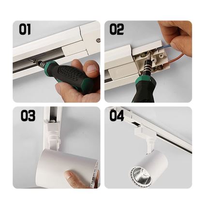 Reflektor za tračni sistem 5xGU10/25W/230V črna