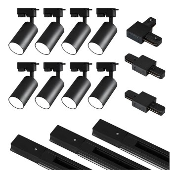 Reflektor za tračni sistem 8xGU10/25W/230V črna