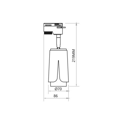 Reflektor za tračni sistem CVETLICA 1xGU10/8W/230V bela