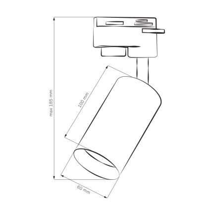 Reflektor za tračni sistem MARIBEL 1xGU10/10W/230V bela