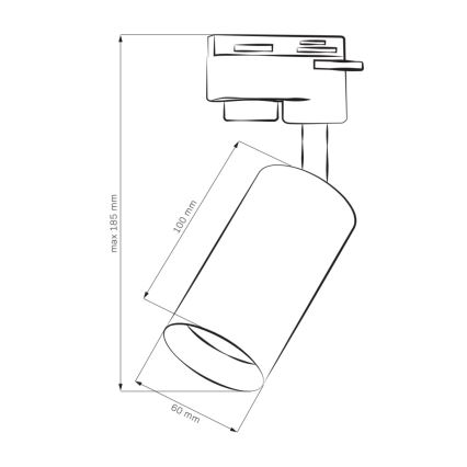 Reflektor za tračni sistem MARIBEL 1xGU10/10W/230V črna