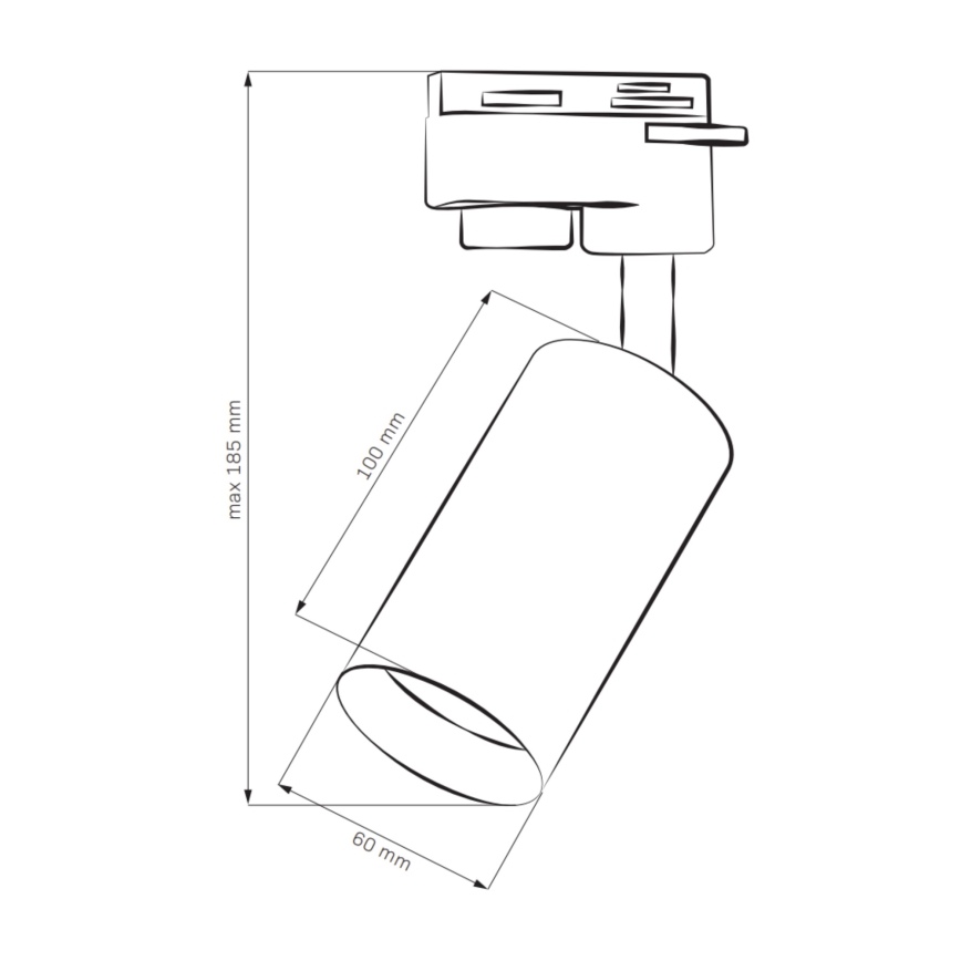 Reflektor za tračni sistem MARIBEL 1xGU10/10W/230V črna