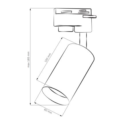 Reflektor za tračni sistem MARIBEL 3xGU10/10W/230V +1 m tračni system bela