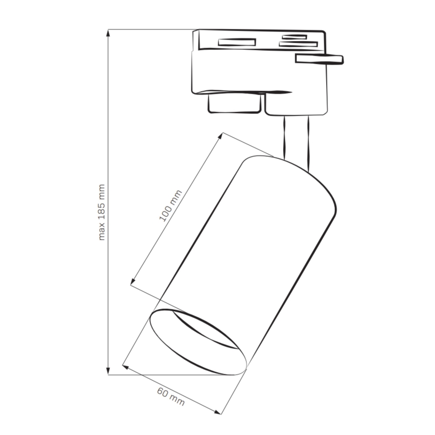Reflektor za tračni sistem MARIBEL 3xGU10/10W/230V +1 m tračni system bela