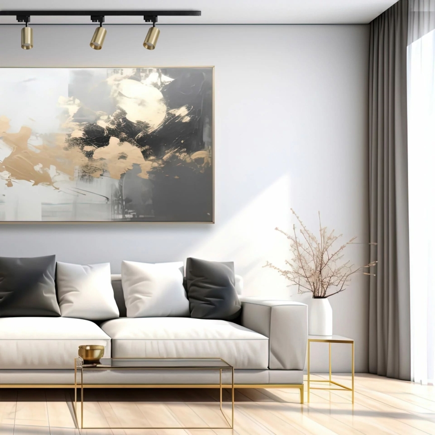 Reflektor za tračni sistem MARIBEL 3xGU10/10W/230V +1 m tračni sistem zlata