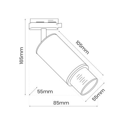 Reflektor za tračni sistem MICA 1xGU10/25W/230V 1-fazni bela