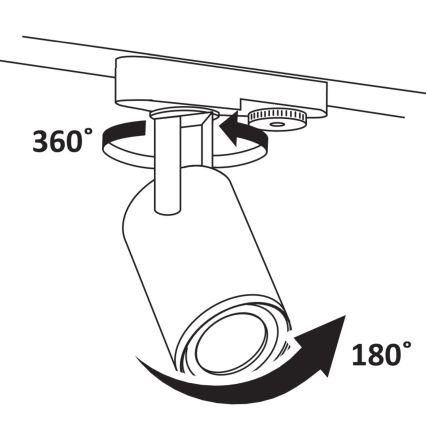Reflektor za tračni sistem MINOR 1xGU10/10W/230V črna