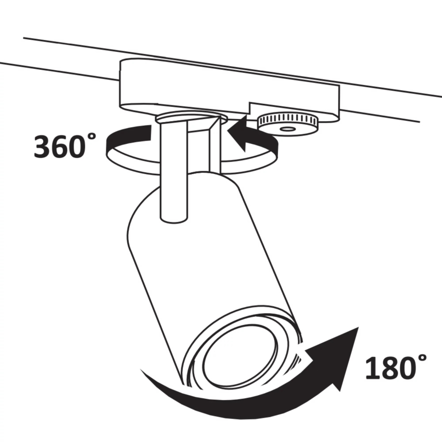 Reflektor za tračni sistem MINOR 1xGU10/10W/230V črna