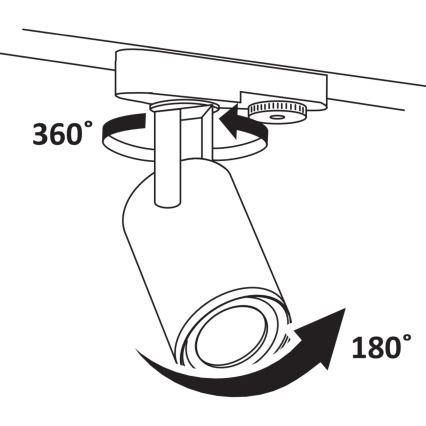 Reflektor za tračni sistem MINOR 3xGU10/10W/230V + 1 m tračni sistem bela