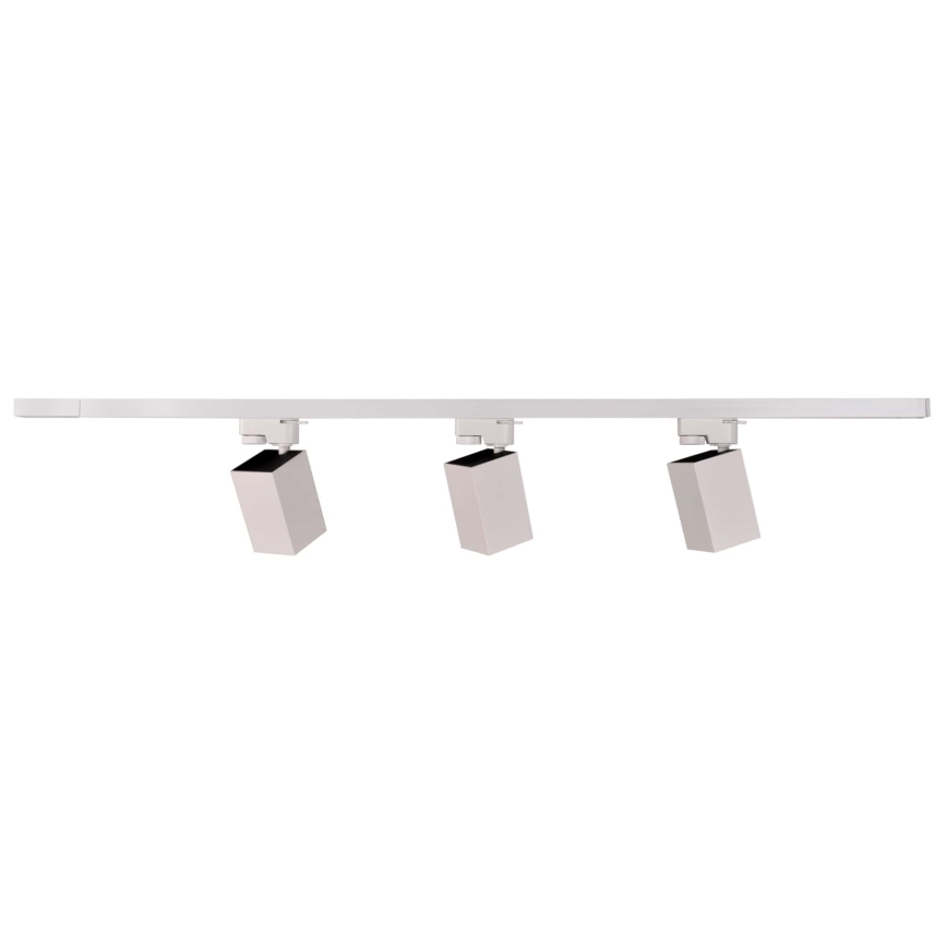 Reflektor za tračni sistem SQUARE 3xGU10/10W/230V + 1 m tračni sistem bela