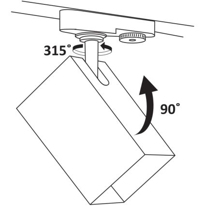 Reflektor za tračni sistem SQUARE 3xGU10/10W/230V + 1 m tračni sistem bela