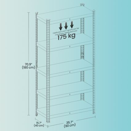 Regal ORDIFY črne barve