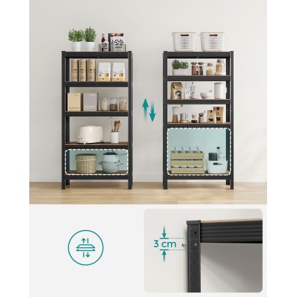 Regal ORDIFY rjav/črn