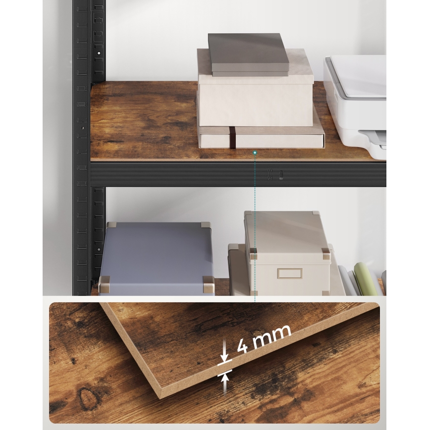 Regal ORDIFY rjava/črna