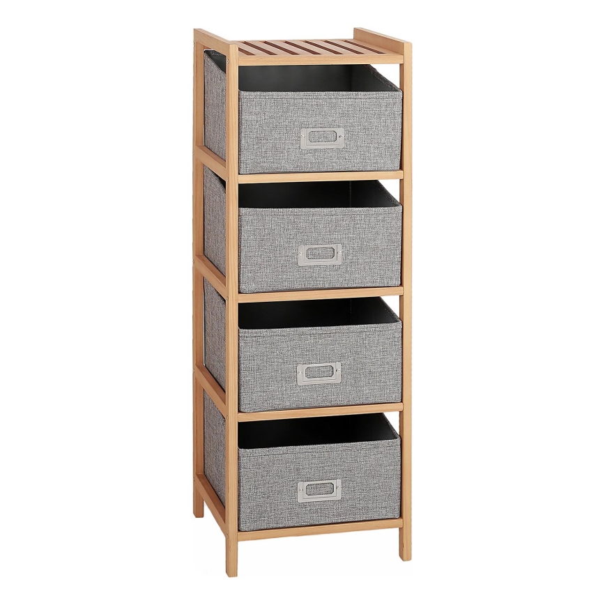 Regal s škatlami REG 83x28 cm bež