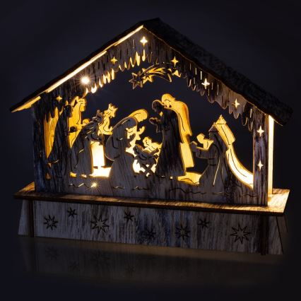 LED Božična dekoracija 6xLED/2xAA topla bela