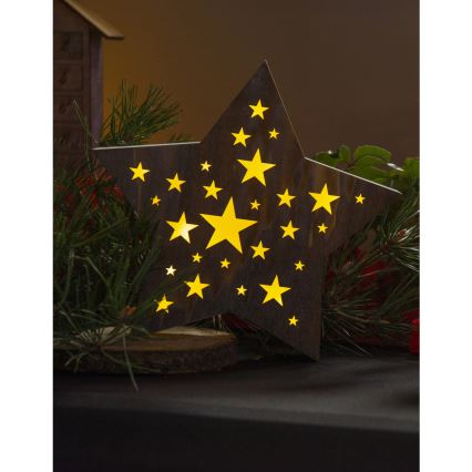 LED Božična dekoracija LED/2xAAA zvezda