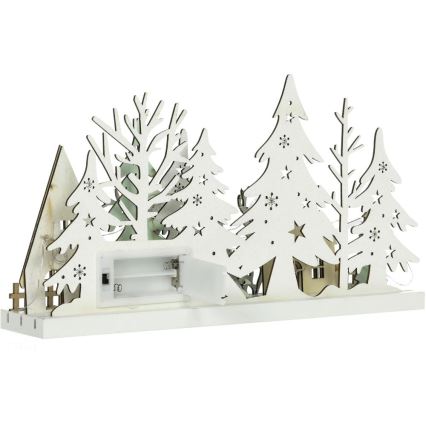 LED Božična dekoracija LED/3xAAA/topla bela forest