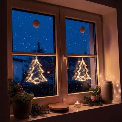 LED božična dekoracija LED/3xAAA/topla bela smrečica