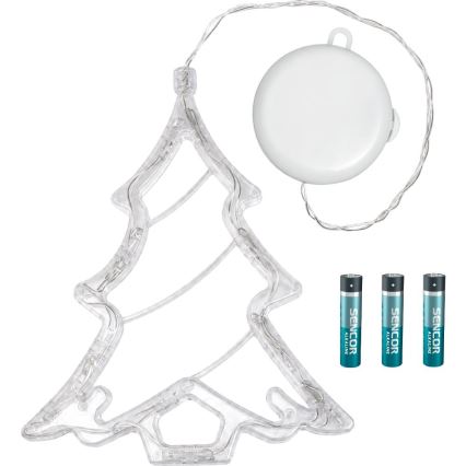 LED božična dekoracija LED/3xAAA/topla bela smrečica