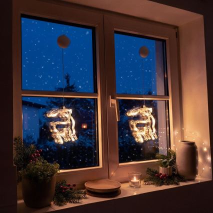 LED Božična dekoracija LED/3xAAA/topla bela sob