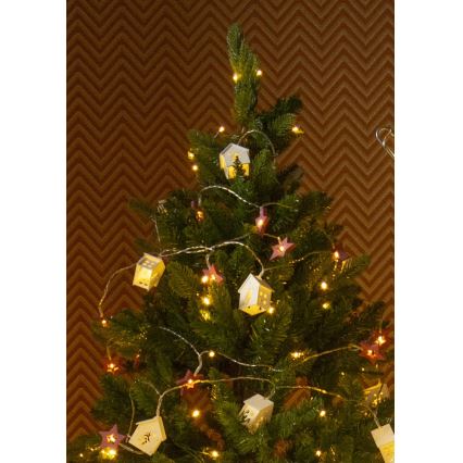 LED Božična veriga 10xLED/2xAA 2,3m topla bela